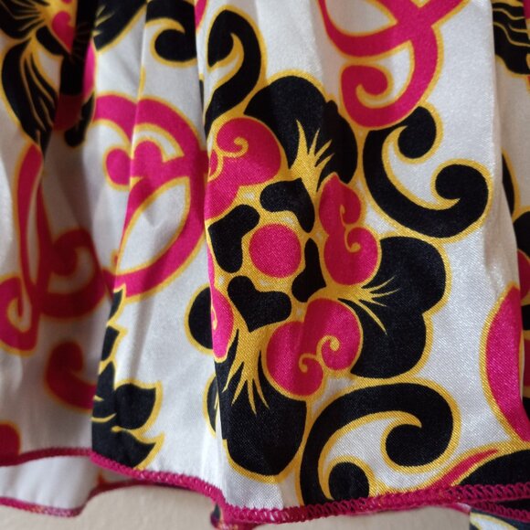 FLAMINGO USA Sexy Pink/Yellow/Black/Cream Backless Tank Women's L - Picture 4 of 12